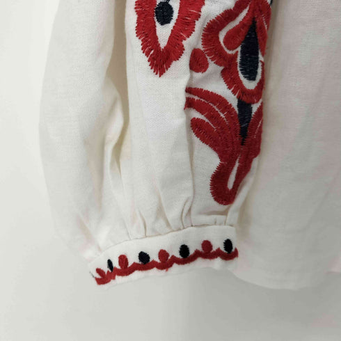 刺繍デザインブラウス レディース