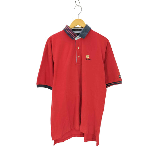 トミーヒルフィガーゴルフ TOMMY HILFIGER GOLF ワンポイント刺繍 鹿の子 S/Sポロシャツ メンズ import:L