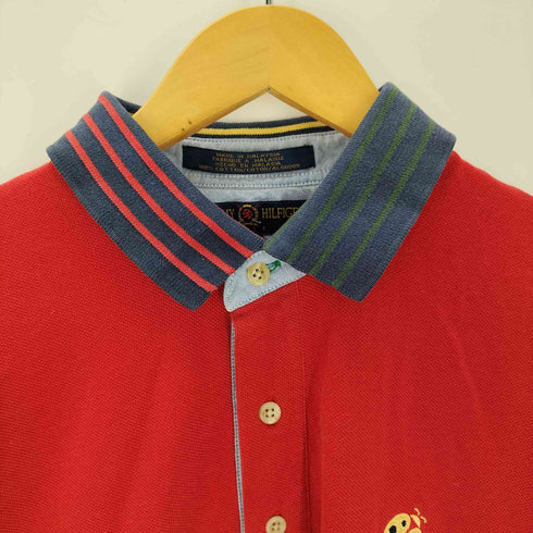 トミーヒルフィガーゴルフ TOMMY HILFIGER GOLF ワンポイント刺繍 鹿の子 S/Sポロシャツ メンズ import:L