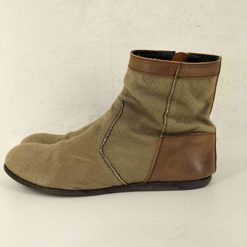 ヨウジヤマモトプールオム Yohji Yamamoto POUR HOMME レザー切替 キャンバスブーツ メンズ