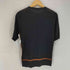 バーバリー BURBERRY Ladies Black Short Sleeve Logo Intarsia Wool Silk Cashmere Top レディース S