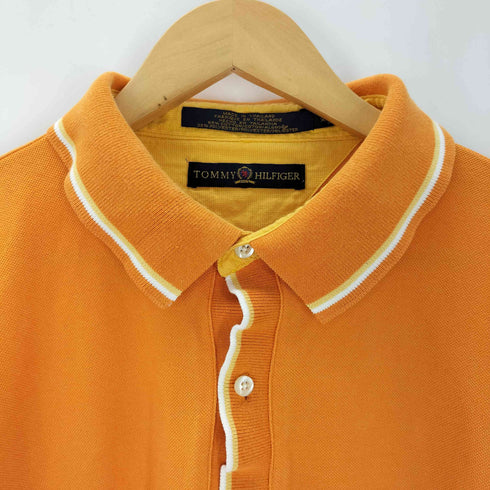 トミーヒルフィガー TOMMY HILFIGER ワンポイント刺繍 鹿の子 S/Sポロシャツ メンズ import:XL