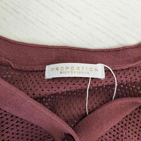 プロポーションバイボディードレッシング PROPORTION BODY DRESSING 透かしカーディガン ナローリブニットワンピース レディース S