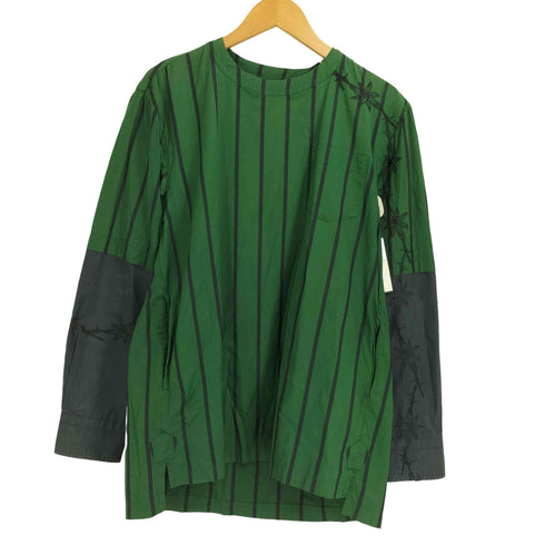 サカイ Sacai ×Dr.Woo 19ss フラワー刺繍レイヤードプルオーバーシャツ メンズ 1