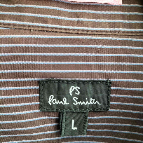 ピーエスポールスミス PS Paul Smith エンブロイダリー刺繍 ストライプシャツ メンズ L