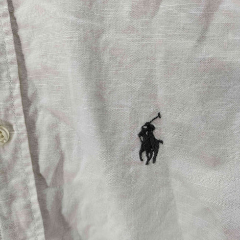ポロラルフローレン POLO RALPH LAUREN リネン100% スモールポニー刺繍 BD L/Sシャツ メンズ import:XS