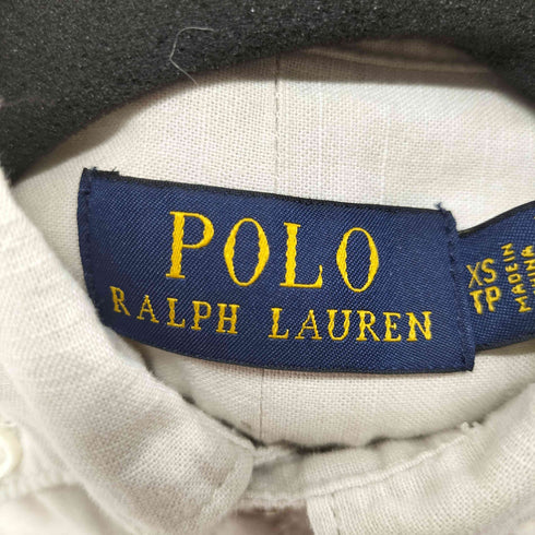 ポロラルフローレン POLO RALPH LAUREN リネン100% スモールポニー刺繍 BD L/Sシャツ メンズ import:XS
