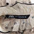 ザラ ZARA レース刺繍 シアー スキッパーシャツブラウス レディース import:XS