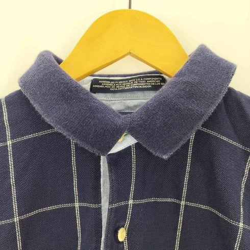 トミーヒルフィガー TOMMY HILFIGER ワンポイント刺繍 S/S格子柄ポロシャツ メンズ import:L
