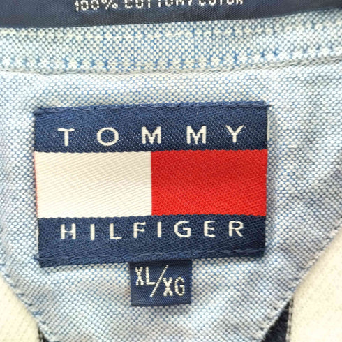 トミーヒルフィガー TOMMY HILFIGER マルチカラーストライプ S/Sポロシャツ メンズ import:XL