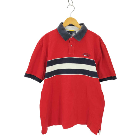 トミーヒルフィガー TOMMY HILFIGER ロゴ刺繍 S/S鹿の子ポロシャツ メンズ import:L