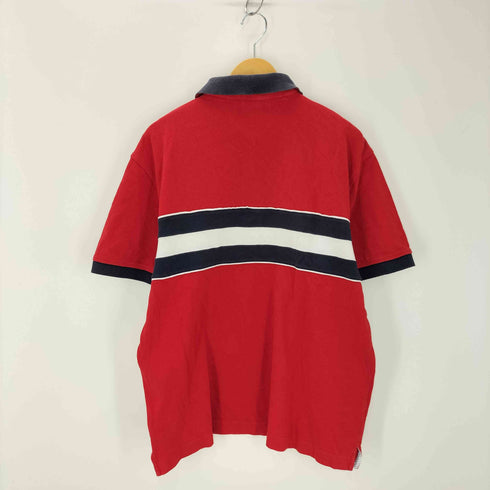トミーヒルフィガー TOMMY HILFIGER ロゴ刺繍 S/S鹿の子ポロシャツ メンズ import:L