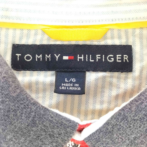 トミーヒルフィガー TOMMY HILFIGER ロゴ刺繍 S/S鹿の子ポロシャツ メンズ import:L
