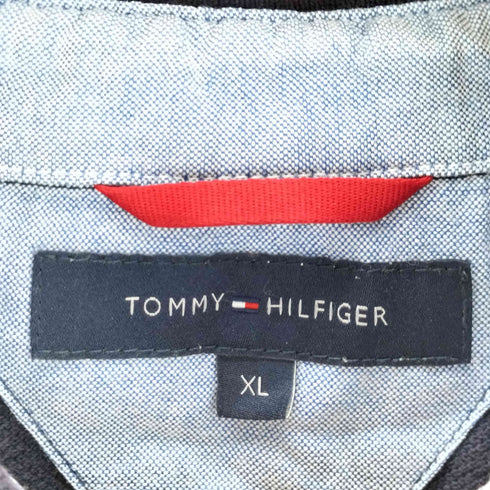 トミーヒルフィガー TOMMY HILFIGER ロゴ刺繍 S/S鹿の子ポロシャツ メンズ import:XL