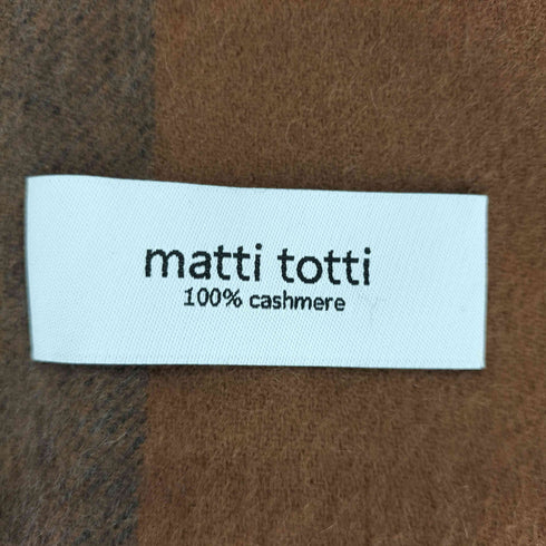 matti totti マッティトッティ チェックカシミアマフラー レディース