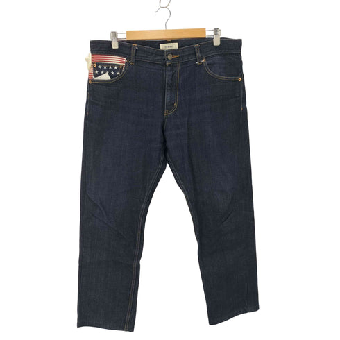 トミー TOMMY 星条旗デザイン テーパードデニムパンツ メンズ JPN:XL