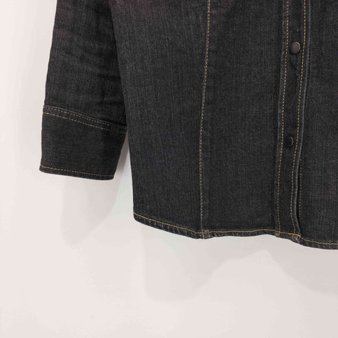 バーバリーロンドン BURBERRY LONDON ノバチェック柄切替デニムシャツ レディース 38