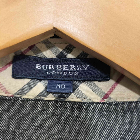 バーバリーロンドン BURBERRY LONDON ノバチェック柄切替デニムシャツ レディース 38