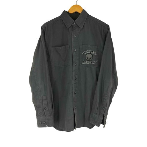 ハーレーダビッドソン HARLEY-DAVIDSON 90S スカルダック L/S シャツ メンズ JPN:S