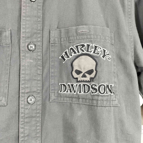ハーレーダビッドソン HARLEY-DAVIDSON 90S スカルダック L/S シャツ メンズ JPN:S