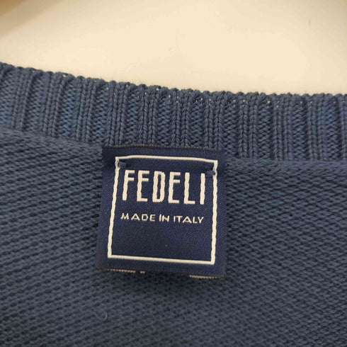 FEDELI MADE IN ITALY クルーネックコットンニット メンズ JPN:46