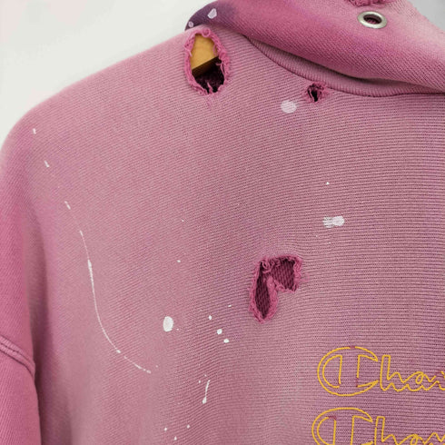 チャンピオン Champion REVERSE WEAVE リバースウィーブ ダメージ加工 プルオーバーパーカ メンズ import:L
