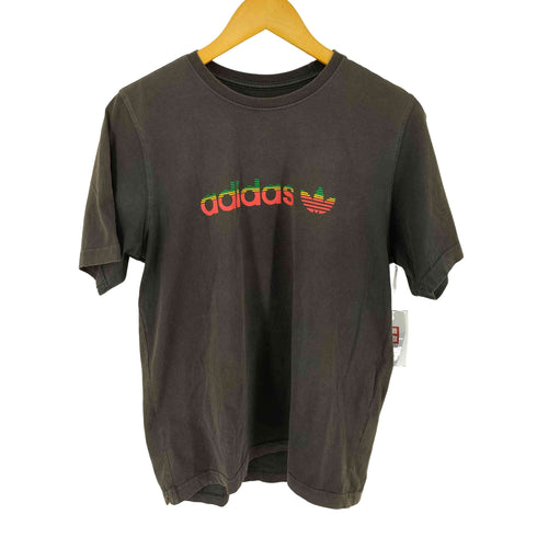 アディダスオリジナルス adidas Originals ロゴプリントクルーネックTシャツ ラスタカラー メンズ import:L