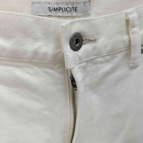 シンプリシテェ SIMPLICITE 5ポケット ホワイトデニムパンツ レディース JPN:M