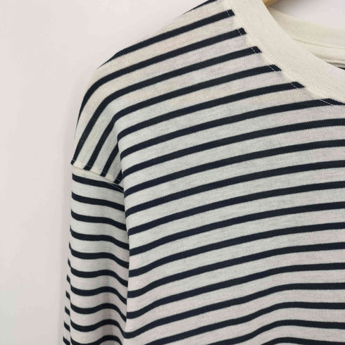 モンベル mont bell ロゴ刺繍 ボーダーTシャツ 長袖 メンズ JPN:L