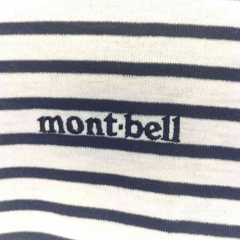 モンベル mont bell ロゴ刺繍 ボーダーTシャツ 長袖 メンズ JPN:L