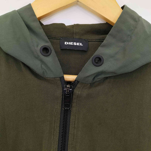 ディーゼル DIESEL 素材切替 ジップアップ パーカー メンズ import:S