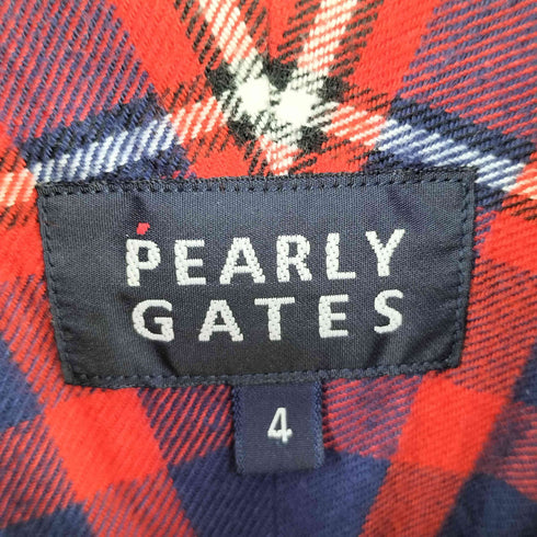 パーリーゲイツ PEARLY GATES コットンチェックシャツ メンズ JPN:4