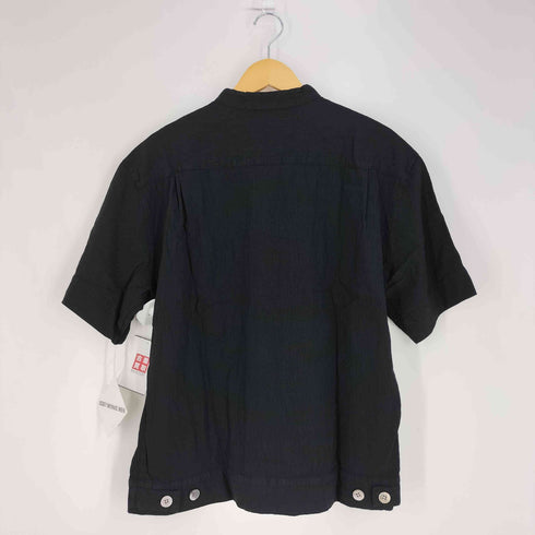 イッセイミヤケメン ISSEY MIYAKE MEN 99SS 銀タグ シワ加工 製品染め バンドカラー ドリップシャツ メンズ JPN:XL