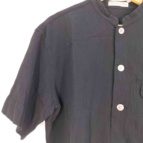 イッセイミヤケメン ISSEY MIYAKE MEN 99SS 銀タグ シワ加工 製品染め バンドカラー ドリップシャツ メンズ JPN:XL