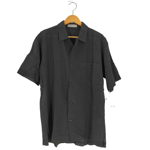 イッセイミヤケメン ISSEY MIYAKE MEN 99SS 銀タグ シワ加工 製品染め ナチュラルスラブ 開襟シャツ メンズ JPN:L
