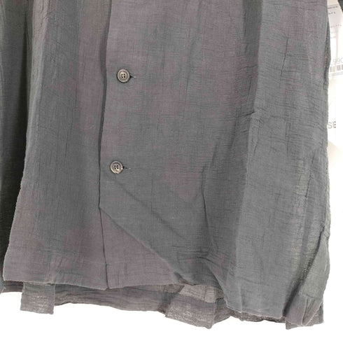 イッセイミヤケメン ISSEY MIYAKE MEN 99SS 銀タグ シワ加工 製品染め ナチュラルスラブ 開襟シャツ メンズ JPN:L