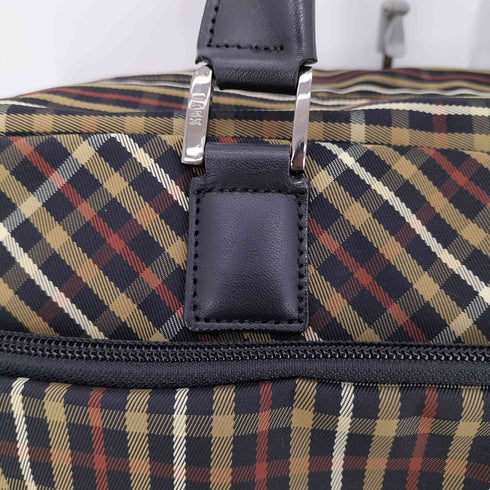 ダックス DAKS レザーショルダー チェック ボストンバッグ レディース