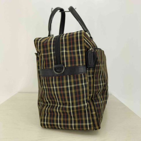 ダックス DAKS レザーショルダー チェック ボストンバッグ レディース