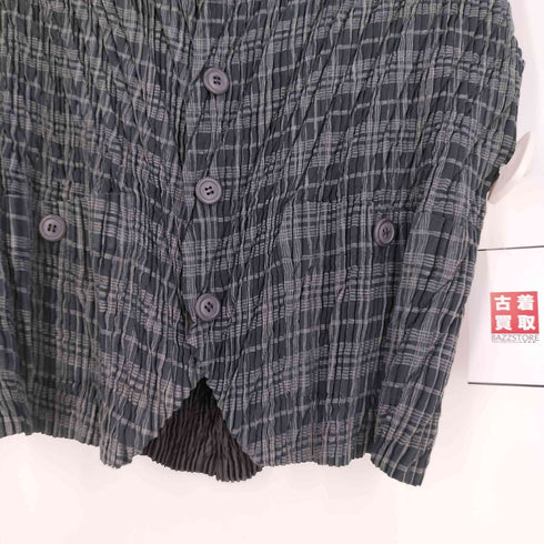 イッセイミヤケメン ISSEY MIYAKE MEN 99SS 銀タグ チェック プリーツ 5B ベスト メンズ JPN:XL