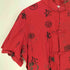 漢字プリント リネンブレンド チャイナシャツ メンズ import:XL