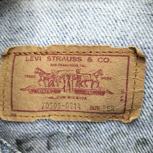 リーバイス Levis 80S USA製 70506 ボタン裏 777 刻印 3rd デニム トラッカー ジャケット メンズ 36R