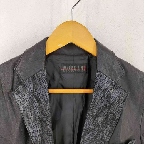 モルガンオム MORGAN HOMME レザーテーラードジャケット メンズ import:M