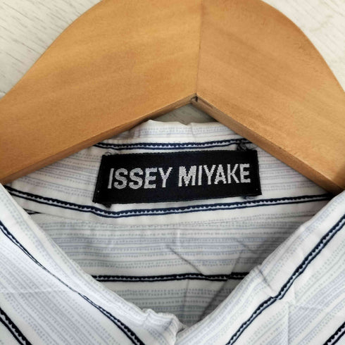 イッセイミヤケ ISSEY MIYAKE 95SS 黒タグ レギュラーカラー ストライプ シャツ メンズ JPN:L