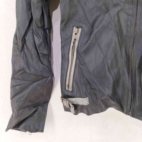 DORMEUIL ENGLAND シングルライダースジャケット レディース