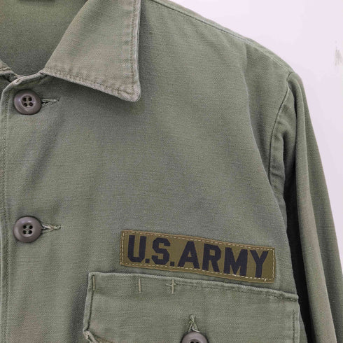 ユーエスアーミー U.S. ARMY 60S 69年製 COTTON SATEEN Utility Shirt コットン サテン ユーティリティーシャツ メンズ 15 1/2 X33