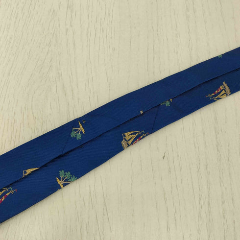 ブルックスブラザーズ BROOKS BROTHERS 60-70s USA製 MAKERS ヨット刺繍 シルクネクタイ メンズ