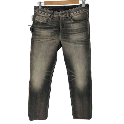 ディーゼル DIESEL 1979 sleenker ダメージ加工スキニーブラックデニム メンズ 28