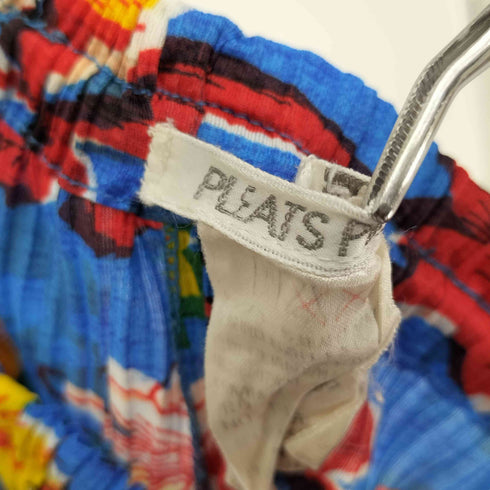 プリーツプリーズイッセイミヤケ PLEATS PLEASE ISSEY MIYAKE 90S 97SS フラワー 花柄 総柄 プリーツ パンツ レディース JPN:2