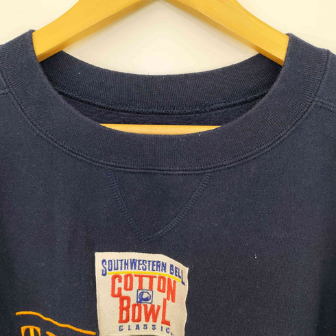 TEAM EDITION 90s USA製 ロゴ刺繍 テニス 前V クルーネックスウェット メンズ