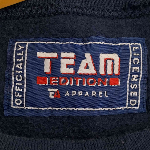 TEAM EDITION 90s USA製 ロゴ刺繍 テニス 前V クルーネックスウェット メンズ